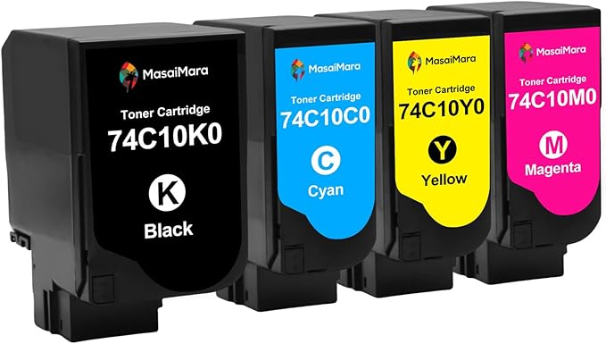 MasaiMara 74C10 74C10K0 74C10C0 74C10M0 74C10Y0 Compatible Toner Cartridges for Lexmark CS720 CS720de CS720dte CS725 CS725de CS725dte CX725 CX725de CX725dte CX725dhe CX725dthe Printer