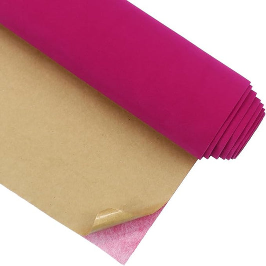 CRE8TIVE 12"x80" Hot Pink Felt Drawer Liner Sheets Self Adhesive Velvet Flocking Liner for Jewelry Drawer Box Lining Velvet Wallpaper Peel and Stick Pink Contact Paper for Girls Bedroom Dressers Decor