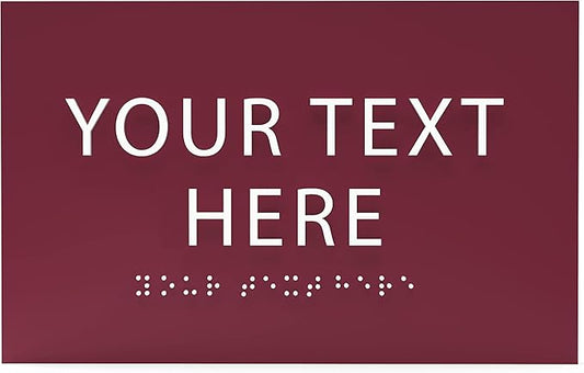6" X4" Personalized Custom Sign- Tactile Graphics Grade 2 Braille Text | ADA Compliant Wall Mount Plastic Signs For Schools, Offices, Businesses, Apartments & Restaurants