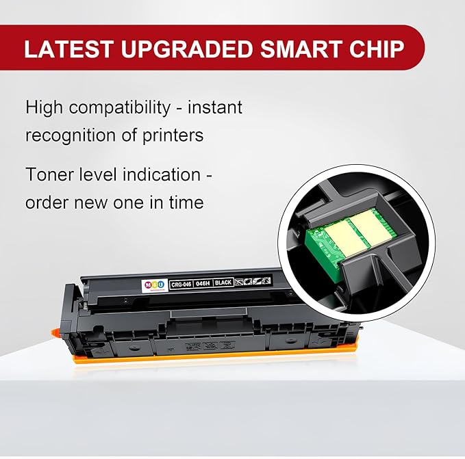 046H Black Toner Cartridge Compatible with Canon 046H 046 Toner Cartridge Set, Works with Color ImageCLASS MF733Cdw MF731Cdw MF735Cdw LBP654Cdw Laser Printers (2 Pack, Black)