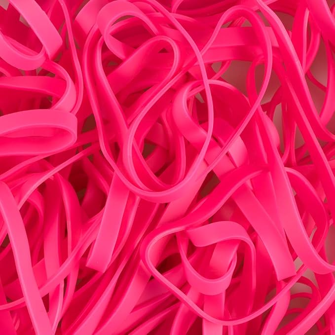 JAM PAPER Durable Rubber Bands - Size 64 - Pink Multi-Purpose Rubberbands - 100/Pack