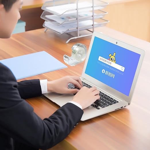 Clear Tape, Transparent Tape for Office, 3/4 in, Dispensered, 16 Packs