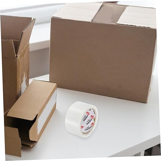 4 Rolls Heavy Duty Transparent Packaging Tape BOPP Adhesive Carton Sealing Tape Multipurpose for Industrial Shipping and Handling