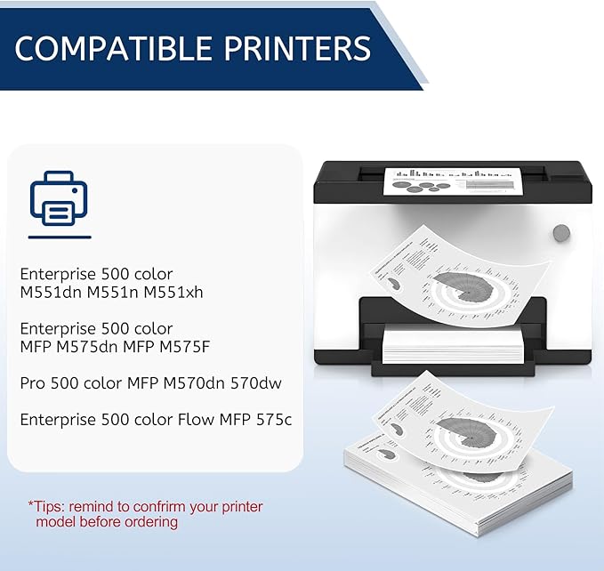 507X 507A High Yield Toner Cartridges CE400X CE400A(Black) Remanufactured Compatible with 507X 507A for Enterprise M551n M551dn M551xh M570dw M570dn M575c M575dn M575f(2 Pack, Black)