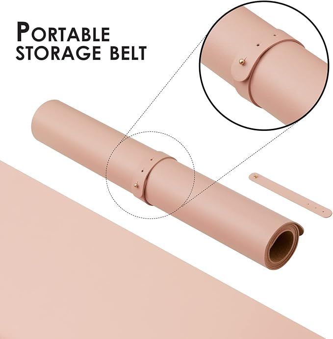 Cork Desk Mat - Dual-Sided Desk Pad for Office and Home - Desk Organization and Accessories - Ideal for Large Mouse Pad and Desk Mats on Top of Desks(Pink,36"x 17")