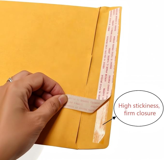 10x13 manila envelopes, Catalog Envelopes - 28lb Brown Kraft Paper with Self-Seal Closure | Ideal for Mailing Flat Letter-Size Documents & Photos (Yellow, 20PCS)