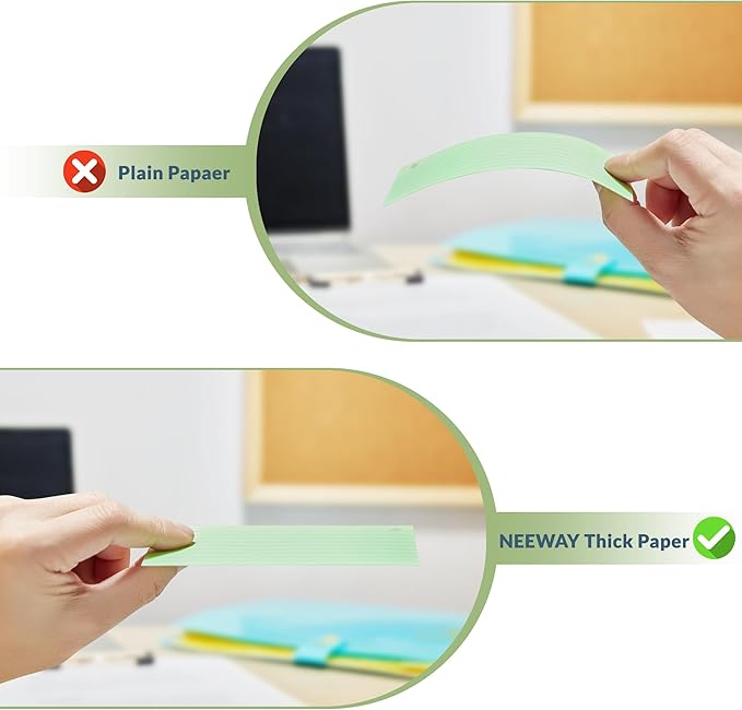 NEEWAY Heavy Weight Colored Ruled Index Cards 3x5, 200 Count Flash Cards with Rings and Cover, Lined Note Cards for Home, Office