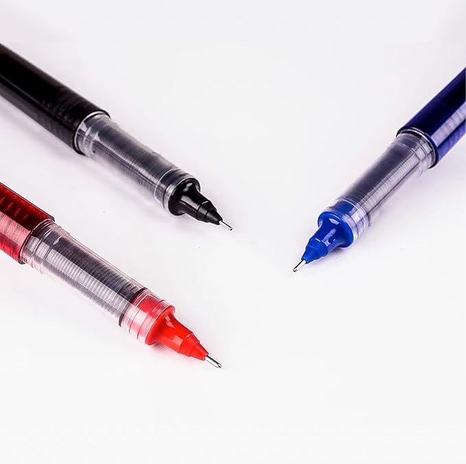 EYEYE 16 Pcs Rollerball Pens, Liquid Ink Blue Quick Dry Gel Pen, 0.5mm Fine Needle Nib for Taking Notes Doodling, School Office Home Supplies