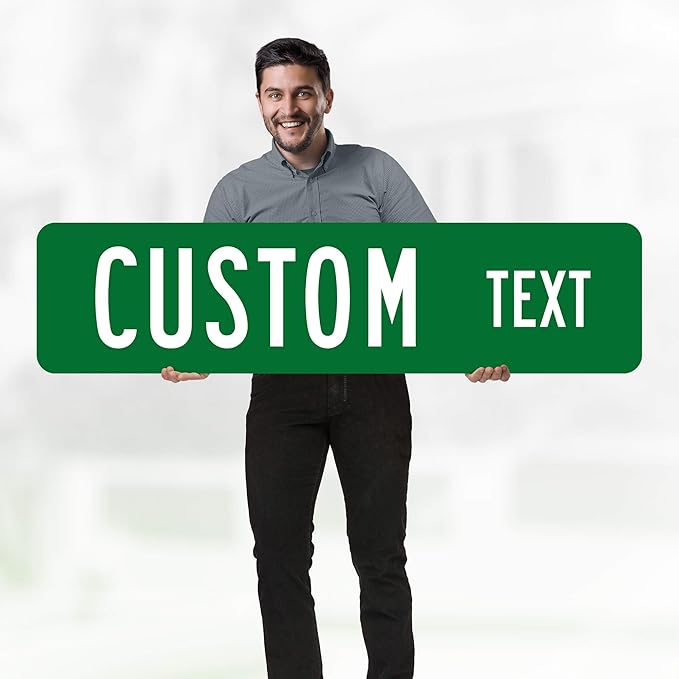 Custom Street Sign, Road Sign, Address Sign, 8 Colors, Reflective Option, Mounting Options, 12x48 Inch, Thick Rust-Free AlumaBond, USA Made by My Sign Center, (Classic)