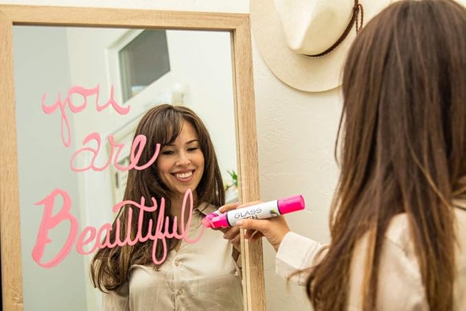 Glass Pen Window Marker: Liquid Chalk Pens for Glass, Whiteboard Markers with Washable Paint - Graduation, Car Windows, Mirror Pen, Storefront, Wedding, Parade, Party & Holiday (Black, Jumbo Tip)