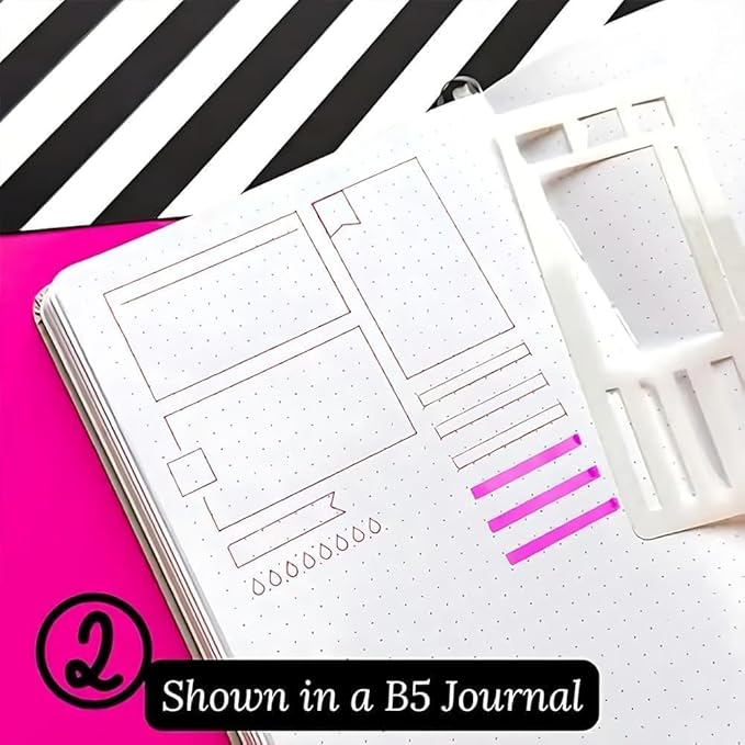 Handmade Flexible Record Template,New 3-Pack Stencils Drafting Tools, Reusable Templates Planner Stencils for Journaling Checklists Boxes Lines & Daily Planning