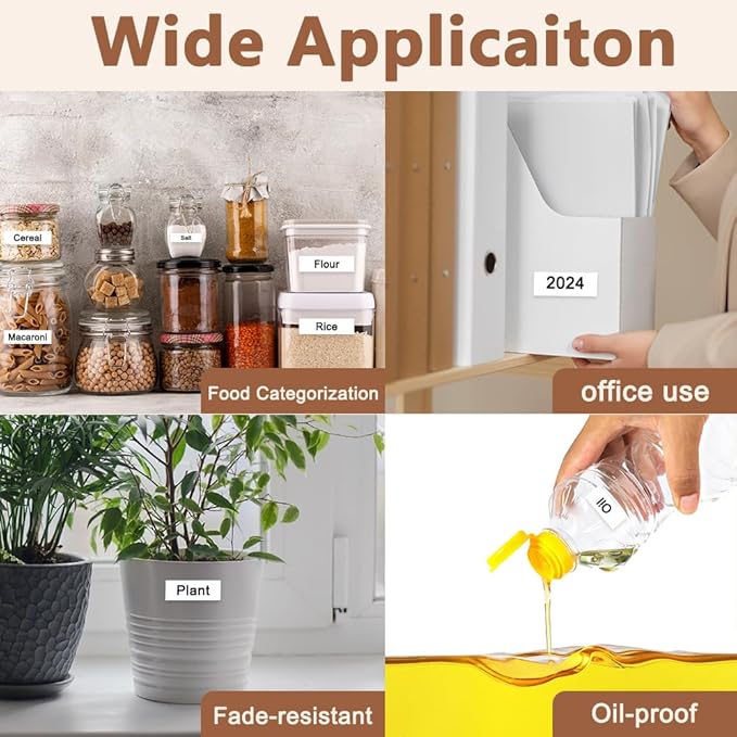 Hehua 36mm 1.4 inch Laminated White Tape Compatible for Brother P-Touch TZe-261 TZe261 TZ-261 TZ261 TZe TZ Label Tape for Ptouch PT 3600 530, 1.4'' x 26.2ft Black on White, 3 Pack