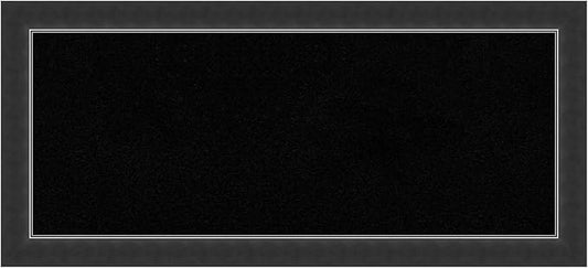 Amanti Art Black Cork Board for Wall, 15x33 Vision Board with Black Wood Frame, Medium Corkboard Office Decor for Home Organization, Modern Corkboard Pinboard to Display Items for Home Organization