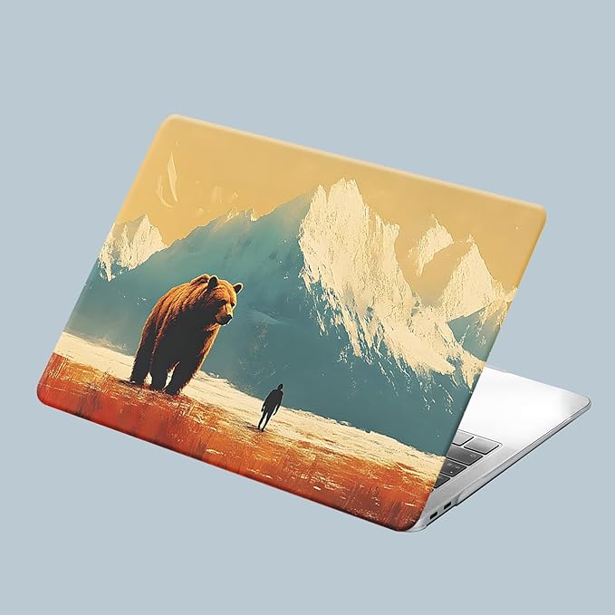 KEROM Compatible for MacBook Air 15 Inch Case 2025 2024 2023 M4 M3 M2 A3241 A3114 A2941, MacBook Air M4 15 inch Case, Cute Aesthetic Plastic Hard Shell & Keyboard Cover for Mac Air 15, Bear