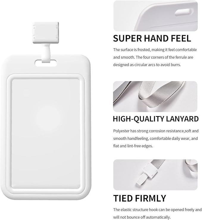 Custom Id Badge Holder Customizable Personalized Id Card with Photo Logo for Employee Work Office Staff Name Tag