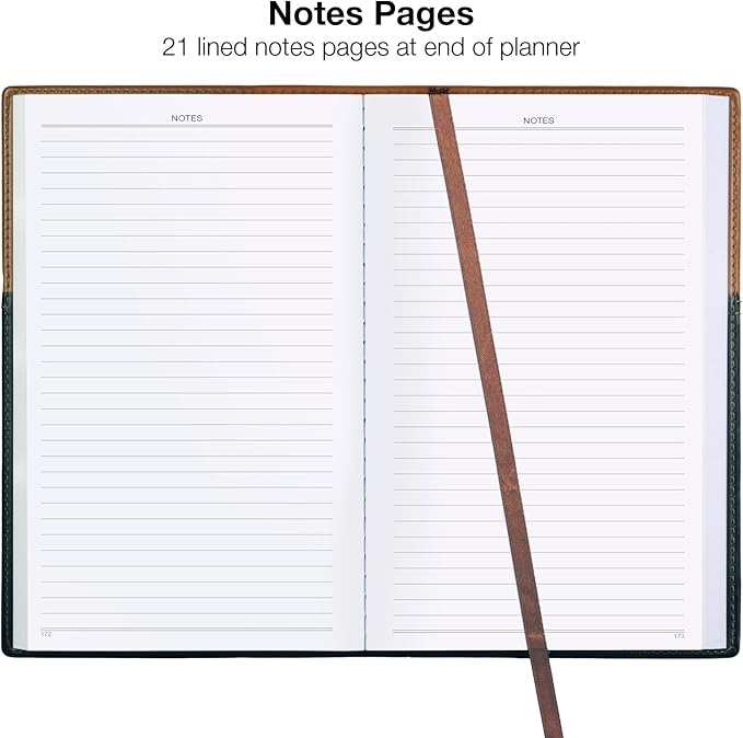 2026 Planner Calendar, 5"x8" : Includes 14 Months (November 2025 - December 2026) / 2026 Weekly Planner/Weekly Agenda/Monthly Calendar Organizer (Brown/Black)