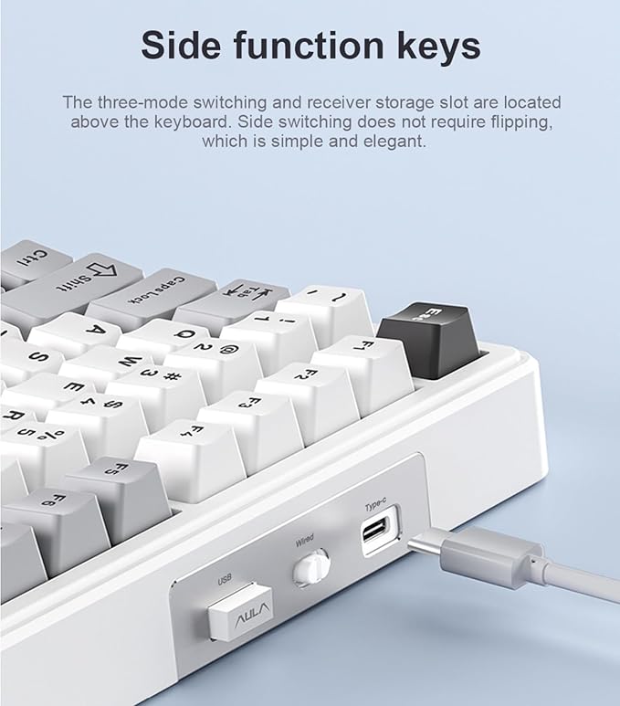 x Aula F99 Pro Wireless Mechanical Gaming Keyboard,Gasket Hot Swappable Custom Keyboard RGB Backlit Pre-lubed Switches PBT Keycaps 2.4GHz/USB-C/BT5.0 Computer Keyboards for PC/Tablet/Xbox/PS4/PS5