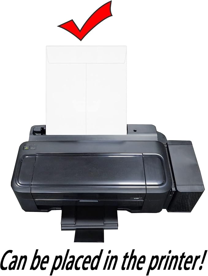 250 PCS 6x9 inches Security Catalog Envelopes Printable Self Seal Envelopes, Anti Tear White Kraft Envelopes for Invitation Cards, Pictures, Photos, Documents