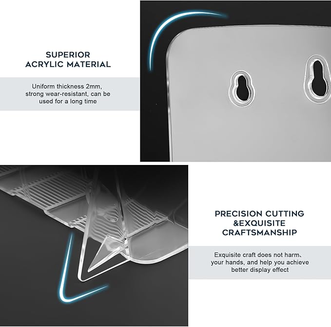 Acrylic Brochure Holder 8.5x11 Inches Slant Back Design, Clear Display Stand, Plastic Table Stand Sign Holder,Pamphlet Holder Flyer Holder, Acrylic Display Stand,for Office, Home, Store, 2 Pack