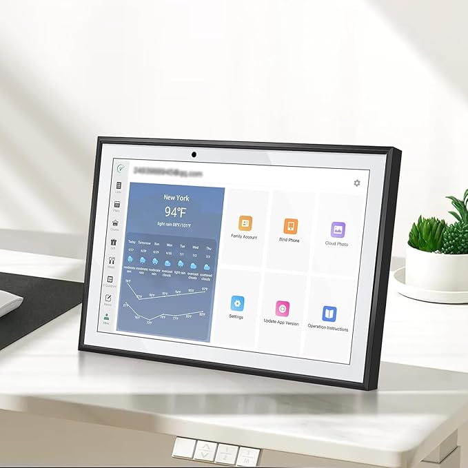 10.1" WiFi Smart Digital Calendar Two - Way Sync with Phones,Chore Charts,Achievement Rewards,AI Meal Planning,Smart Touchscreen Interactive Display for Family Schedules and Cloud Photo