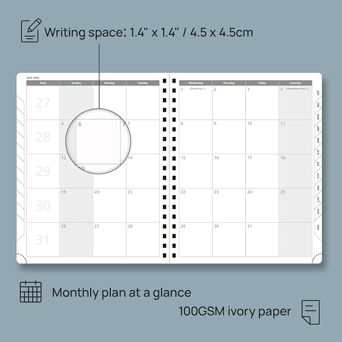 POPRUN 2026 Planner (Large Size 10'' x 8'' Wire-Bound Hard Cover) Daily Weekly and Monthly Calendar - Agenda 2026 (Jan.2026-Dec.2026) with Hourly Schedule, Monthly Tabs - Light Yellow