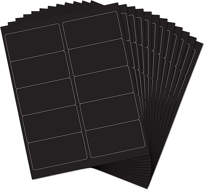 JAM PAPER Shipping Address Labels - Standard Mailing - 2 x 4 - Black - 120/Pack