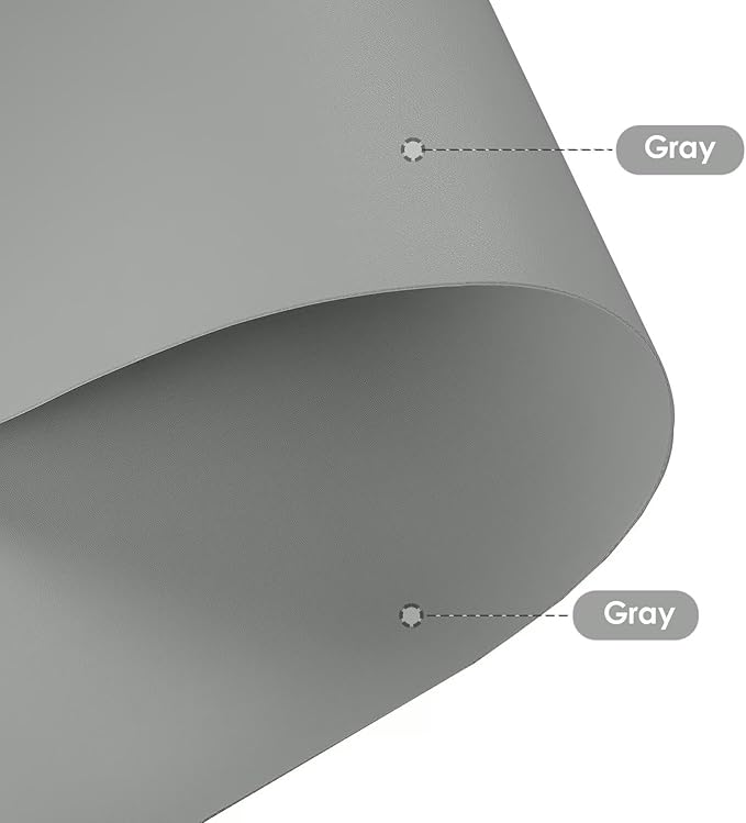 Leather Dresser Cover,1.8mm Thick,14x40 Inch,Dresser Protector Top,Dresser Top Protector,Dresser Cover Top,Dresser Top Cover,Dresser Cover Top for Bedroom.(Gray+Gray,14x40)