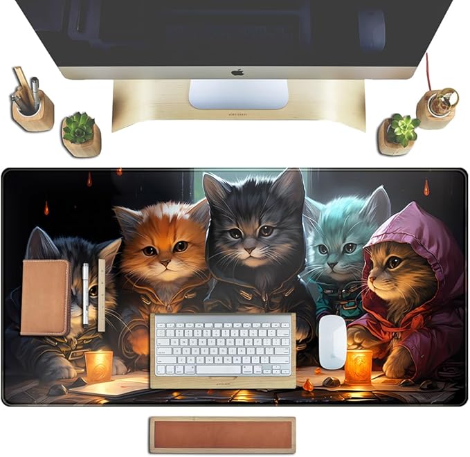 Commander Roleplay Desk Pad Mat Role Gaming XXL Big Mouse Pad Gaming Tabletop Game Gamer Gift - Mousepad XXL Laptop Computer Keyboard Pad with Stitched Edges Anti-Slip Funny Deskpad 31.5x15.7 in