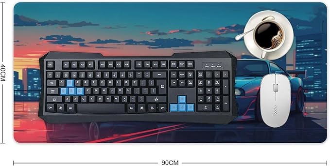 JDM Car Desk Mats on Top of Desks Pad Japanese Large Mouse Pads Gaming Cool Classic Sports Car JDM Big Mousepad for Desktop Keyboard Computer Mat 35.4 x 15.7 inch