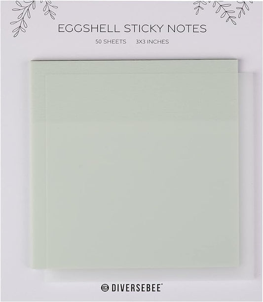 DiverseBee 50 Sheets Pastel Transparent Sticky Notes, 3x3” Clear Sticky Tabs, Translucent Page Flags Book Markers Stickers, Planner Accessories, Bible Journaling Study Office Supplies (Eggshell)