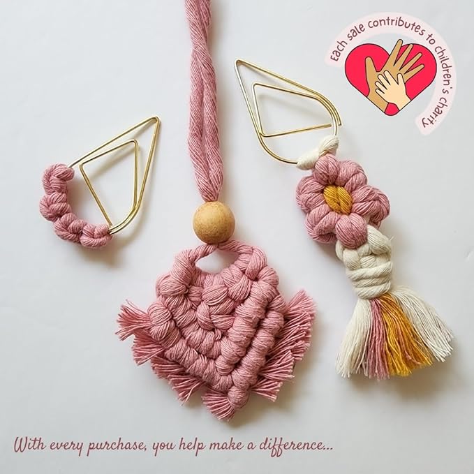 Set of 3 Whimsical Bookmark | Book tabs Classroom Must Haves Crochet Flower Bookmark Paper Clips Bullet Journal Tassels for Bookmarks Cute Things Teacher Must Haves