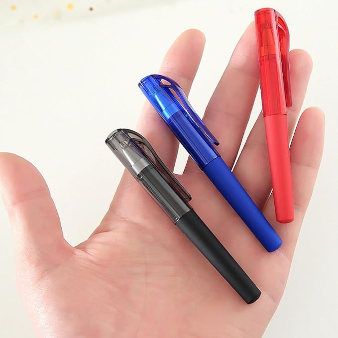 10-Pack Novelty Mini Ballpoint Pens Pocket size Pen Matte Finish Gel Pens, Red Ink Refills, 0.5mm Fine Point Bulk Office & School Supplies for Writing, Marking,Note Taking, Everyday Use