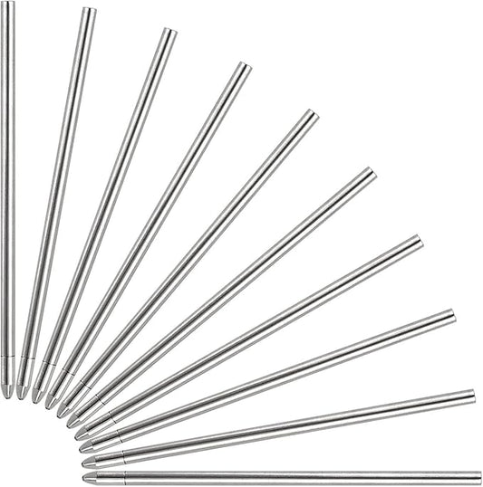 4 in 1 Multi Function Refillable and Retractable Multi Color Pen Refill,Black Red Blue Ballpoint Pen Refill, Multicolor Pen Gift for Journaling (10 Black)