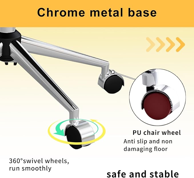 Chair, Desk Computer Chair ，with Armrests ，Ergonomic Office Chair for Home and Office, 17.32 x 22.83 x 35.43 inches, Multiple Colors (Brown)