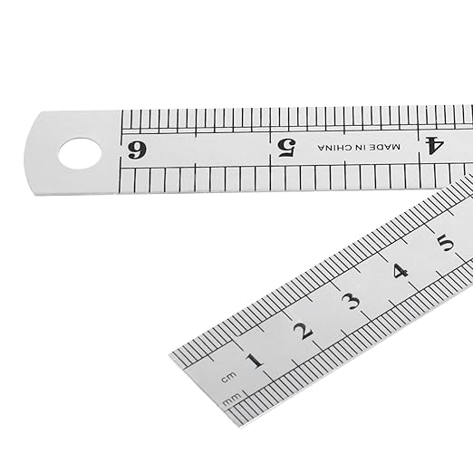 60 PCS 6 Inch Stainless Steel Ruler Bulk with Inch and Metric Scale, Straight Edge Metal Rulers Measuring Tool for Measuring