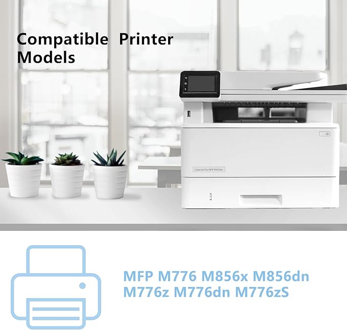 659 659A High Capacity Toner Cartridge Replacement for HP 659A 659X Toner Cartridges W2010A W2011A W2012A W2013A Compatible for Color Enterprise MFP M856DN M856X M776 M776DN M776Z M776ZS Printer