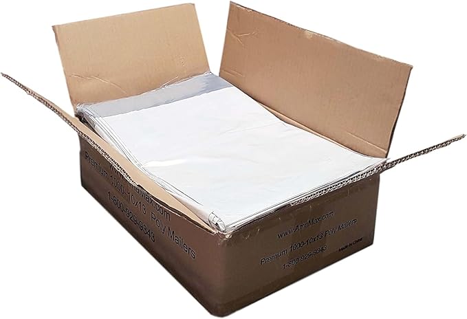 iMBAPrice 1000 - 10x13 Premium Matte Finish White Poly Mailers Envelopes Bags (iMBA-4PM-1000)