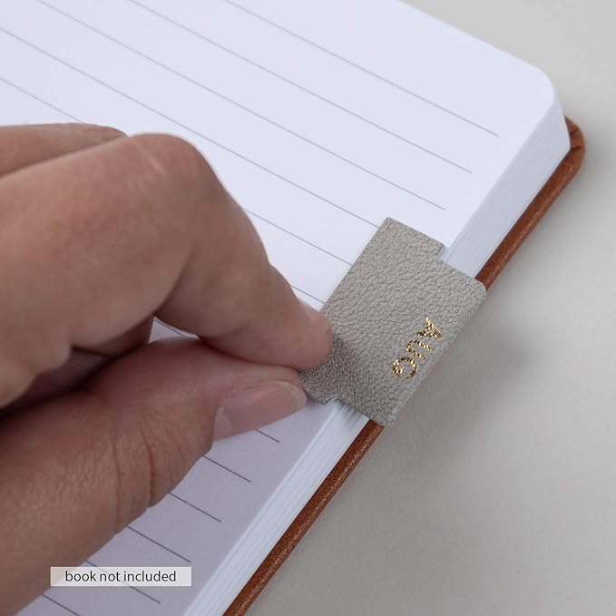 Vegan Leather Gold Foil Mini 12 Month Adhesive Tabs for Folders, Pages. Organize Your Files, Books and Agenda's with These Sticky January Through December File Tabs - Erin Condren