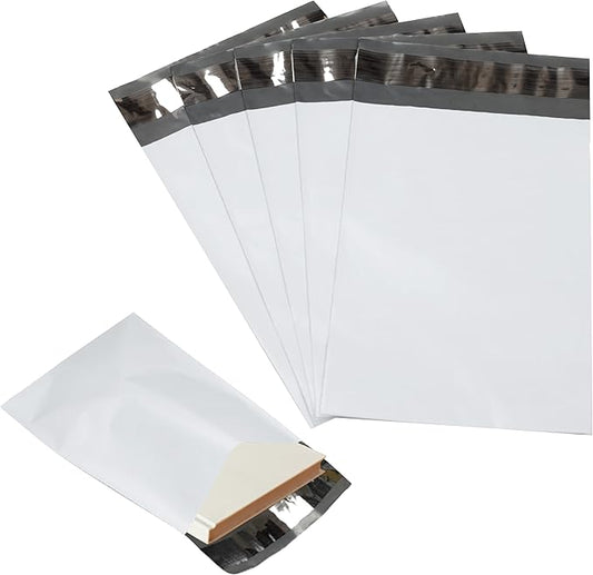 2000 Pack Secure Seal White Poly Mailers - 5x7 Safe Shipping Bags - E-Commerce Self Sealing 2 Mil Poly Envelopes