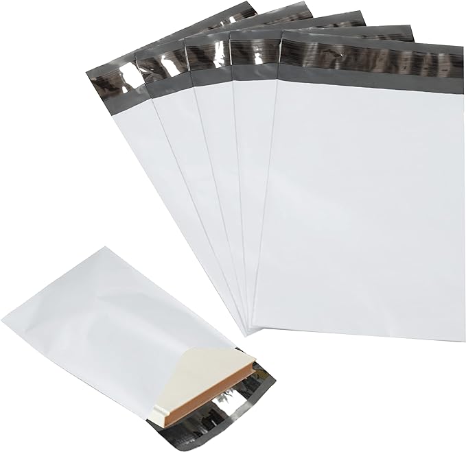 300 Pack Secure Seal White Poly Mailers - 26x32 Safe Shipping Bags - E-Commerce Self Sealing 2 Mil Poly Envelopes for Shipping