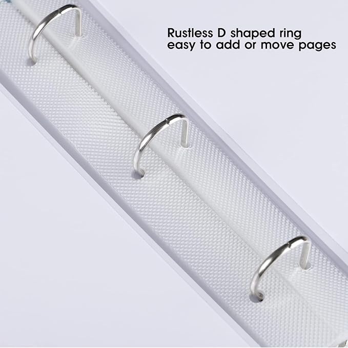 8.5x11 Inch Large 3 Ring DIY Scrapbook Photo Album with 30 Plastic Sleeves 60 Pages Blank Scrapbooks, 8.5 x 11 Scrap Book Albums for Baby Travel Wedding Graduation kids (Light Purple)