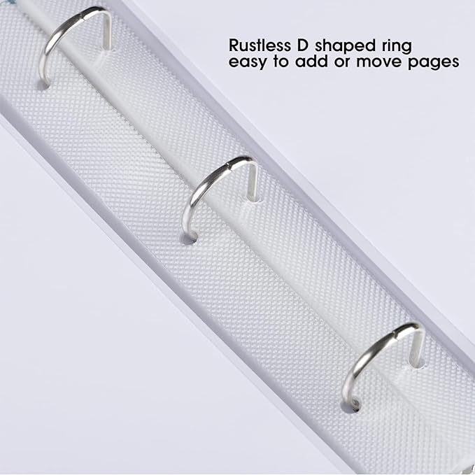 8.5x11 Inch Large 3 Ring DIY Scrapbook Photo Album with 30 Plastic Sleeves 60 Pages Blank Scrapbooks, 8.5 x 11 Scrap Book Albums for Baby Travel Wedding Graduation kids (Cyan Blue)