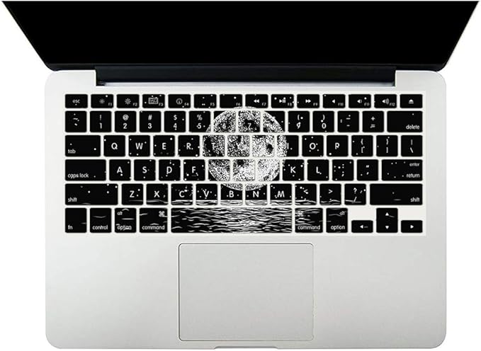 Case Compatible with MacBook Pro 15 inch 2019 2018 2017 2016 Release A1990 A1707 with Touch Bar, Plastic Hard Shell Laptop Case Cover & Keyboard Protector - Moon