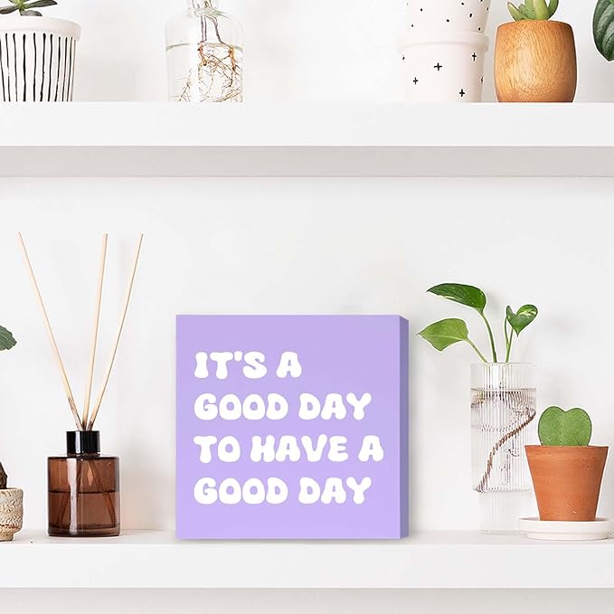 Purple Office Decor Desk Accessories Sign for Women Home & Office Cute Desk Accessories Motivational Gifts for Women Coworker