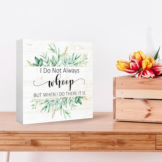 Be Kind Work Hard Stay Humble Quote Wooden Block Sign, 5" x 5" Encouraging Desk Decor for Office,Motivational Gift for Women Best Friend, Positive Vibes Home Accent