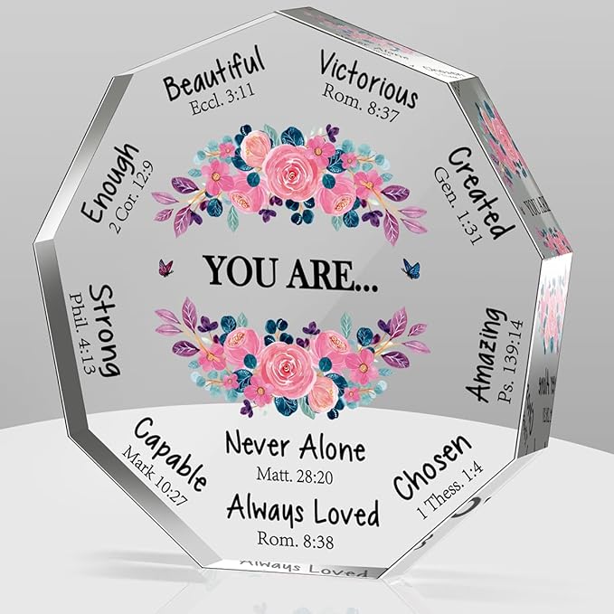 Christian Gifts for Women Birthday Christmas Inspiration Religious Gifts Spiritual Catholic Pastor Wife Appreciation Gift for Women Her Mom Friends Sister Female Coworker Sister Christian Sign Plaque