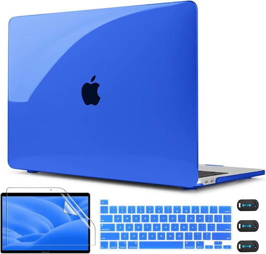 CISSOOK Case for MacBook Pro 13 Inch 2025-2020 Release A2338 A2251 A2289 Model, Hard Shell Case with Keyboard Cover for MacBook Pro 13" M1 M2 -Blue