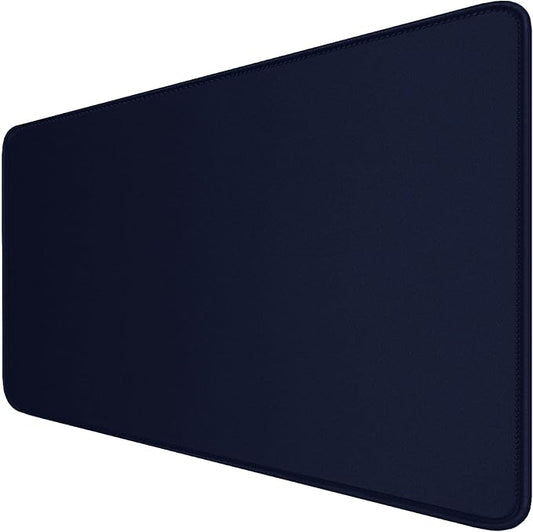 Large Extended Gaming Mouse Pad with Stitched Edges, Durable Non-Slip Natural Rubber Base, Waterproof Computer Keyboard Pad Mat for Esports Pros/Gamer/Desktop/Office/Home - Dark Blue