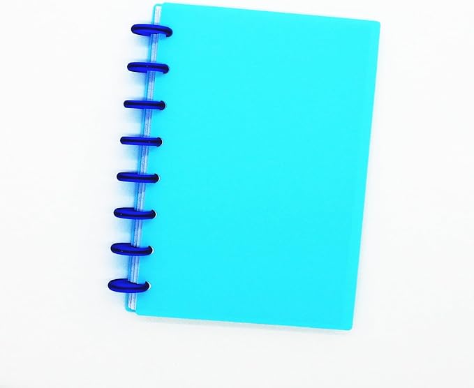 100pcs Discbound Notebook Discs DIY Planner Accessoriesfits for Tul,Levenger,Arc,Happy Planner,Talia(Transparent Blue,1.26 inch/32mm)