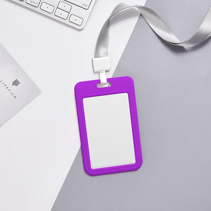 Custom Id Badge Holder Customizable Personalized Id Card with Photo Logo for Employee Work Office Staff Name Tag